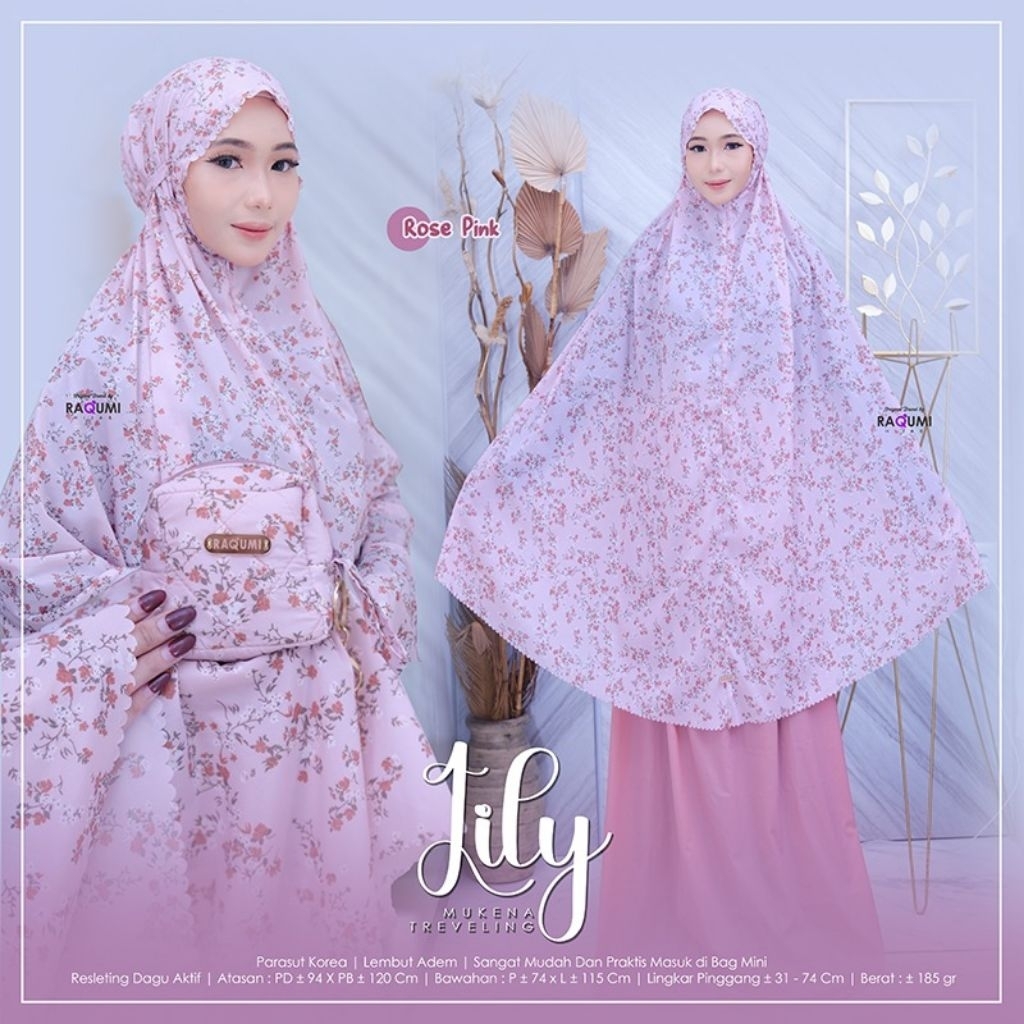 RAQUMI HIJAB - MUKENA TRAVELLING LILY | MUKENA TRAVELLING PARASUT | MUKENA TRAVELLING MINI BAG | MUK