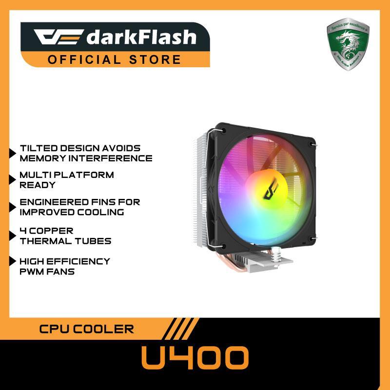 CPU Cooler - darkFlash U400 A-RGB 4Pipe CPU COOLER [Support Intel & AMD]