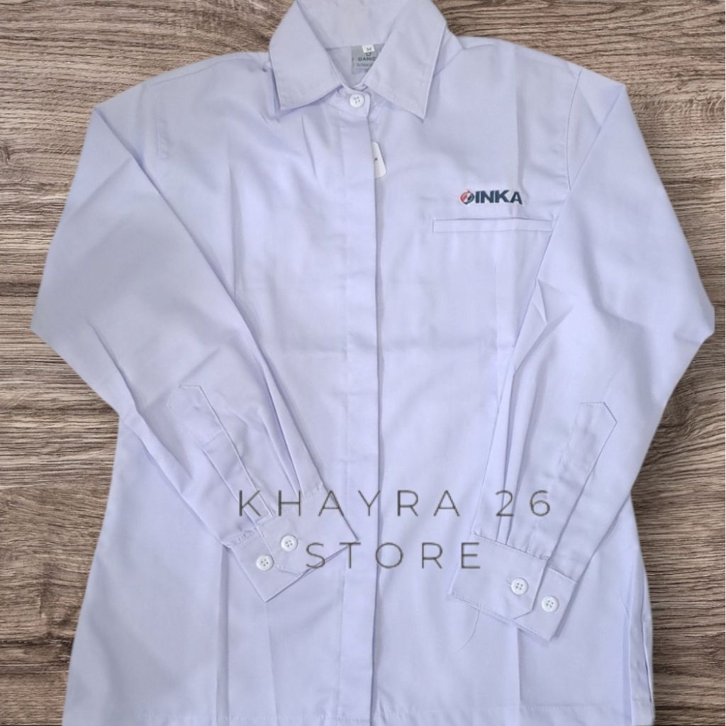 kemeja PT INKA seragam PT INKA baju PT INKA model cewek/slimfit