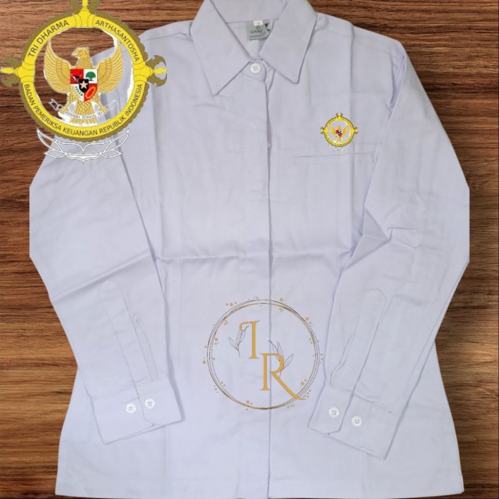 kemeja BPK RI model cewek slimfit baju BPK RI seragam BPK RI