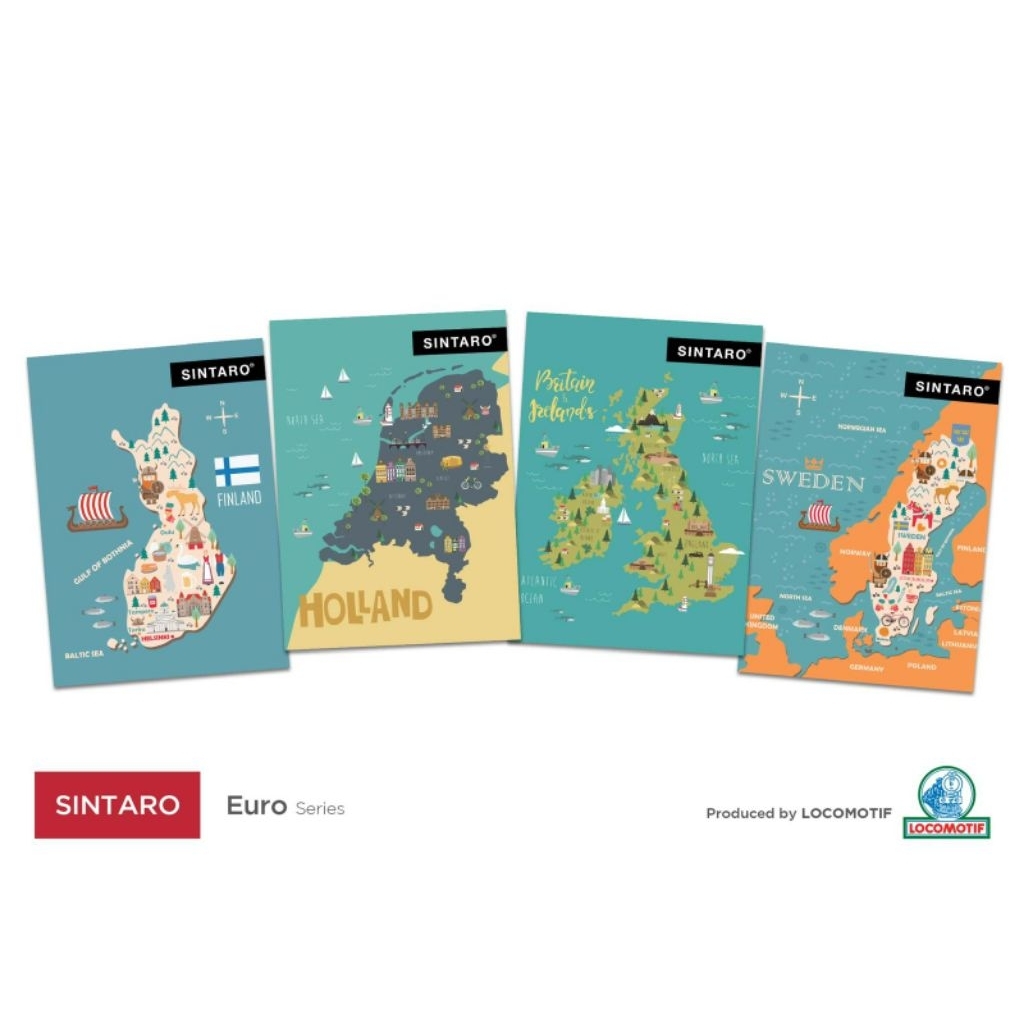 

Buku Sintaro Boxy 50 Lembar 1 Pak isi 10 Buku Motif dan Campus