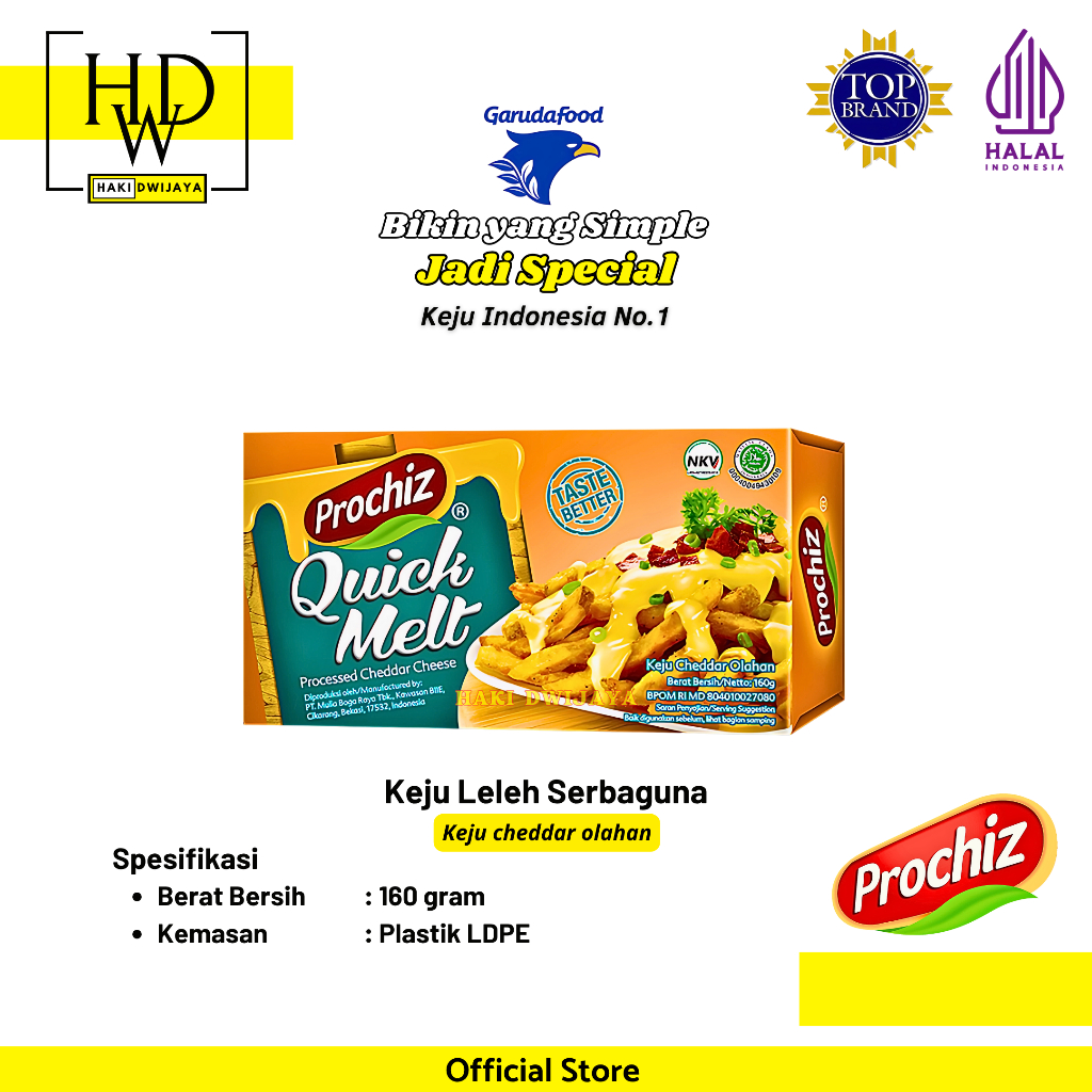 

[160 gram] Prochiz Quick Melt / Keju Cepat Leleh