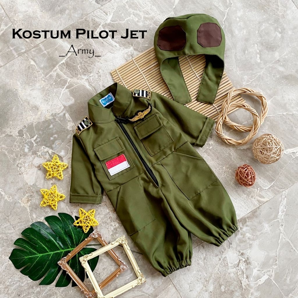 kostum pilot jet army/kostum pilot jet anak/kostum pilot anak/baju pilot jet anak