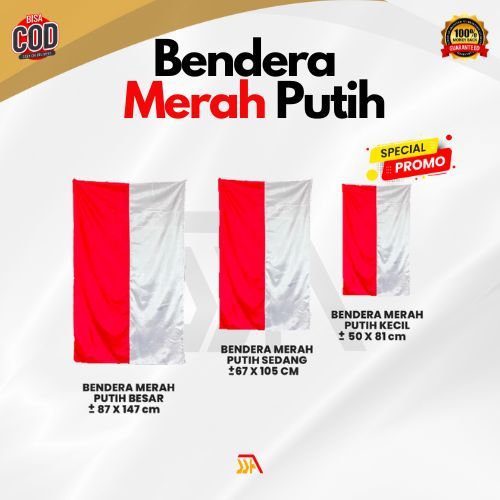 BENDERA MERAH PUTIH PREMIUM - KAIN PELES