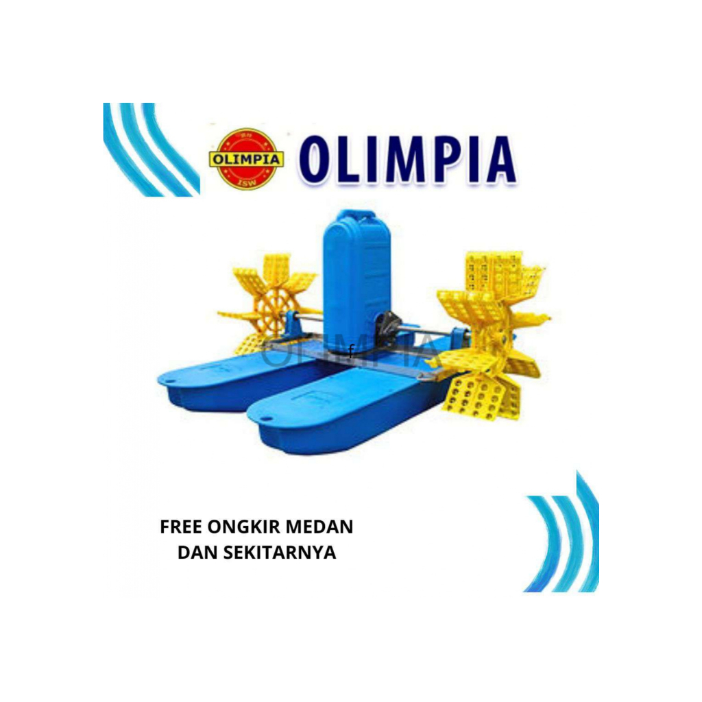 FREE ONGKIR | Kincir Air Tambak 1 Hp 3 Phase 1.2 A, Gerabox Nylon/Iron