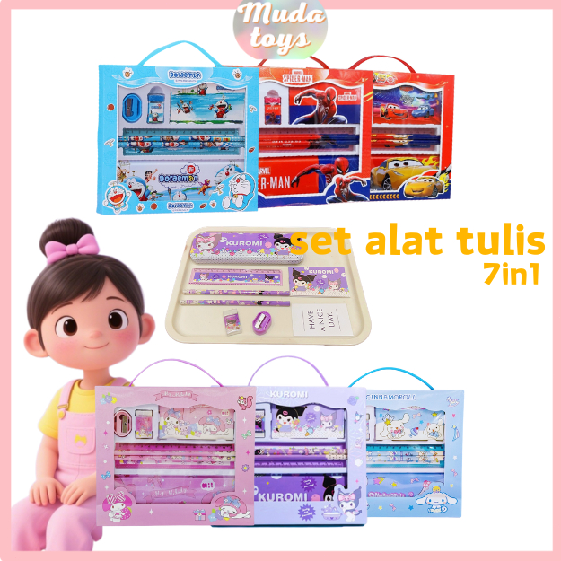 

Muds Toys Set Alat Tulis Alat Tulis Sekolah Pensil Set Sekolah Anak Tk Kuromi Cinnamoroll