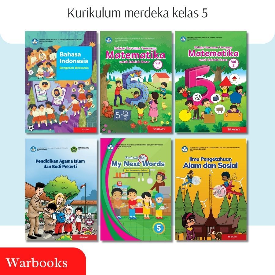 Paket Buku Kelas 5 SD Kurikulum Merdeka (6 Buku)