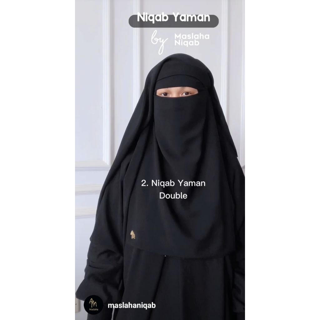 ♥️Preloved♥️MaslahaNiqab - Niqab Yaman Double - Dapat 2pc