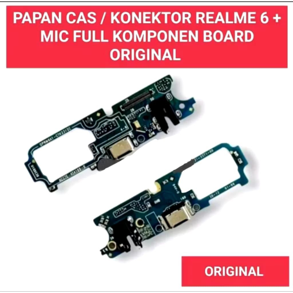 Papan cas konektor cas realme 6 original board cas pengganti