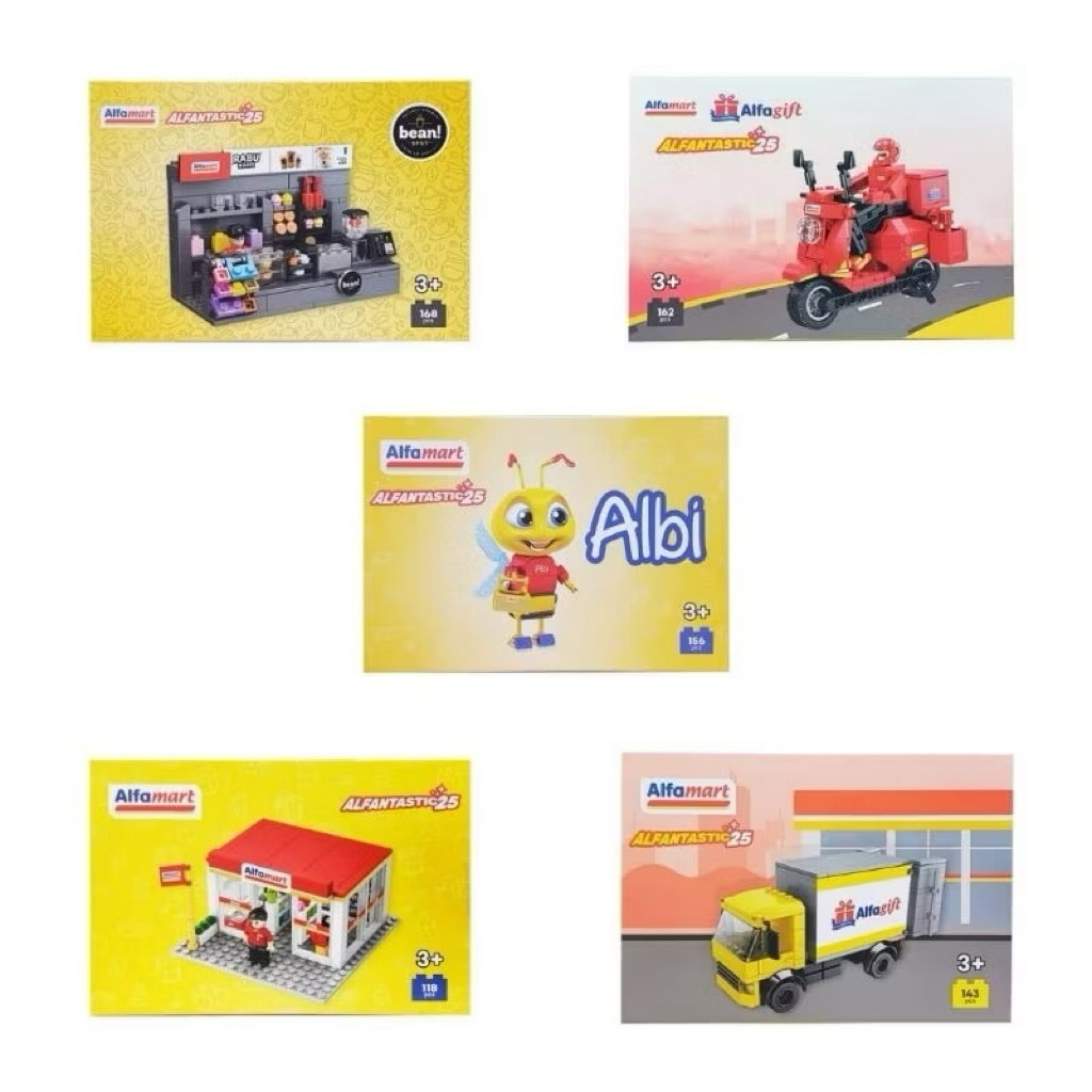 Bricks Lego Alfamart mainan anak-anak koleksi mainan 3+