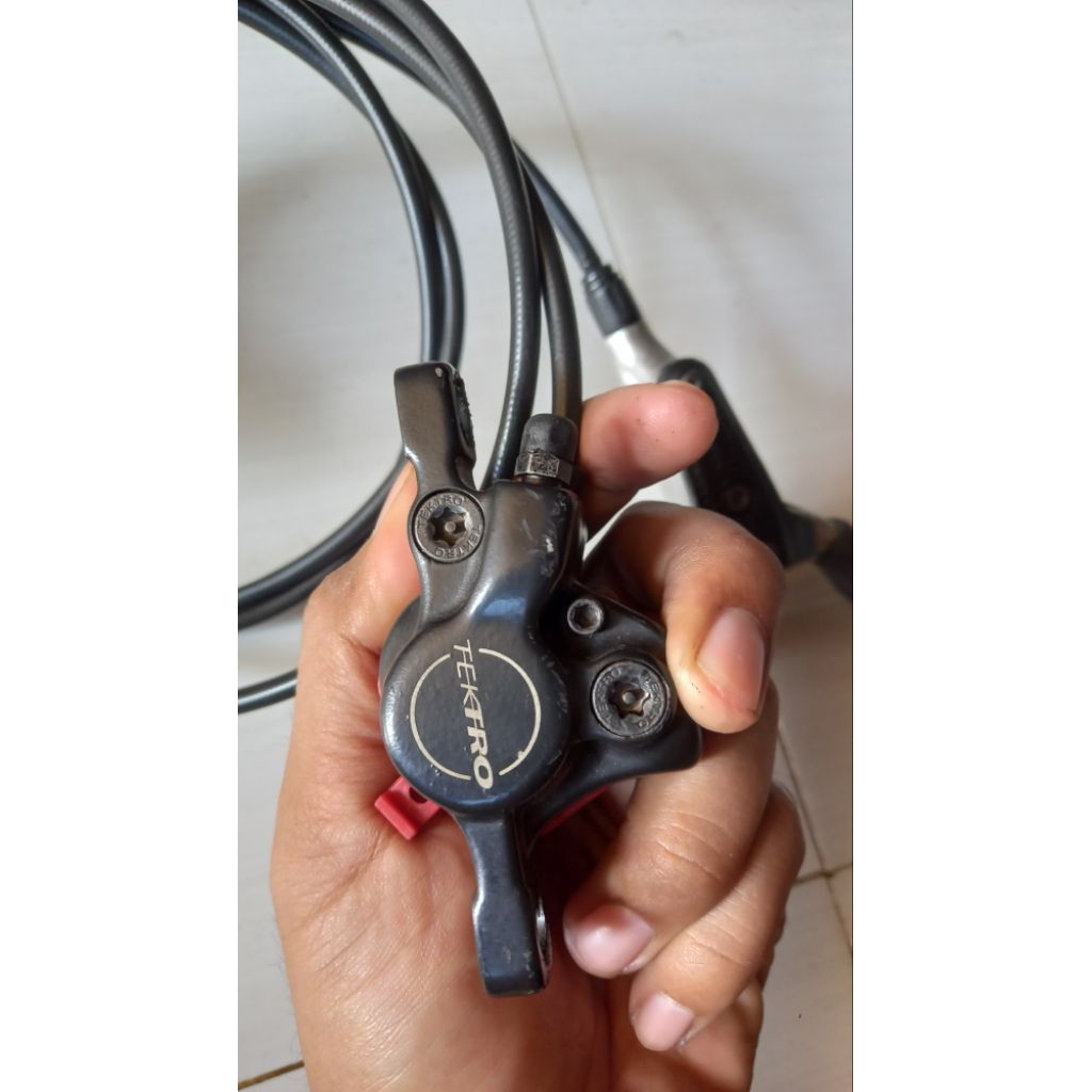 Beakset Tektro hidrolik twinpiston, rem cakram hidrolik sepeda