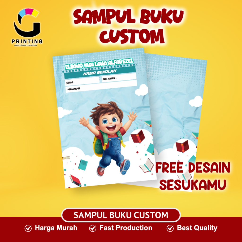 

SAMPUL BUKU TULIS CUSTOM NAMA & SEKOLAH