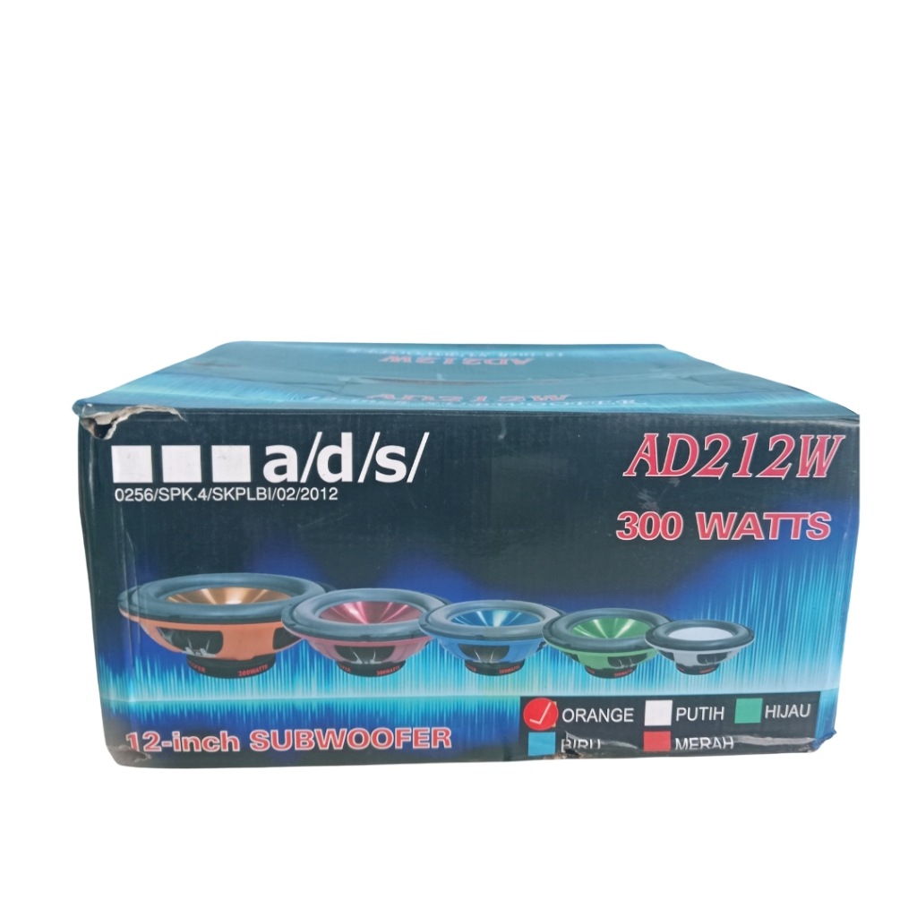 SUBWOOFER ADS AD212W 12" INCH SUBWOOFER MOBIL 300W