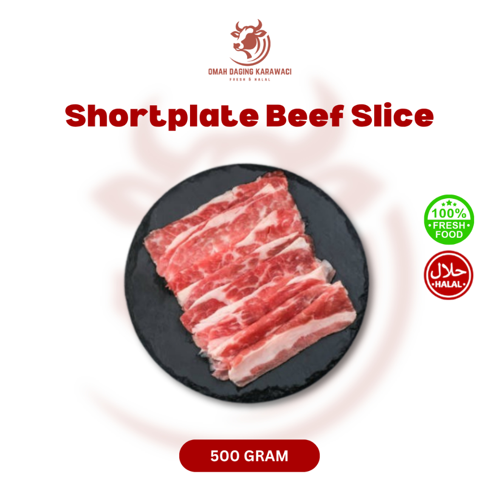 

AUS Shortplate Beef Slice / Daging Sapi Slice Fresh Halal 500gr Tangerang