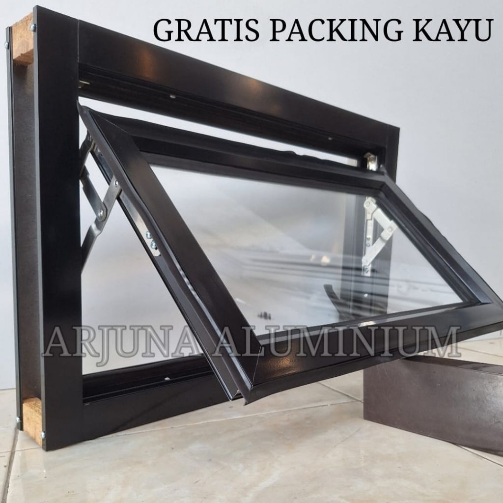 Jendela Aluminium Boven 1Set 60X40 Kusen 3"
