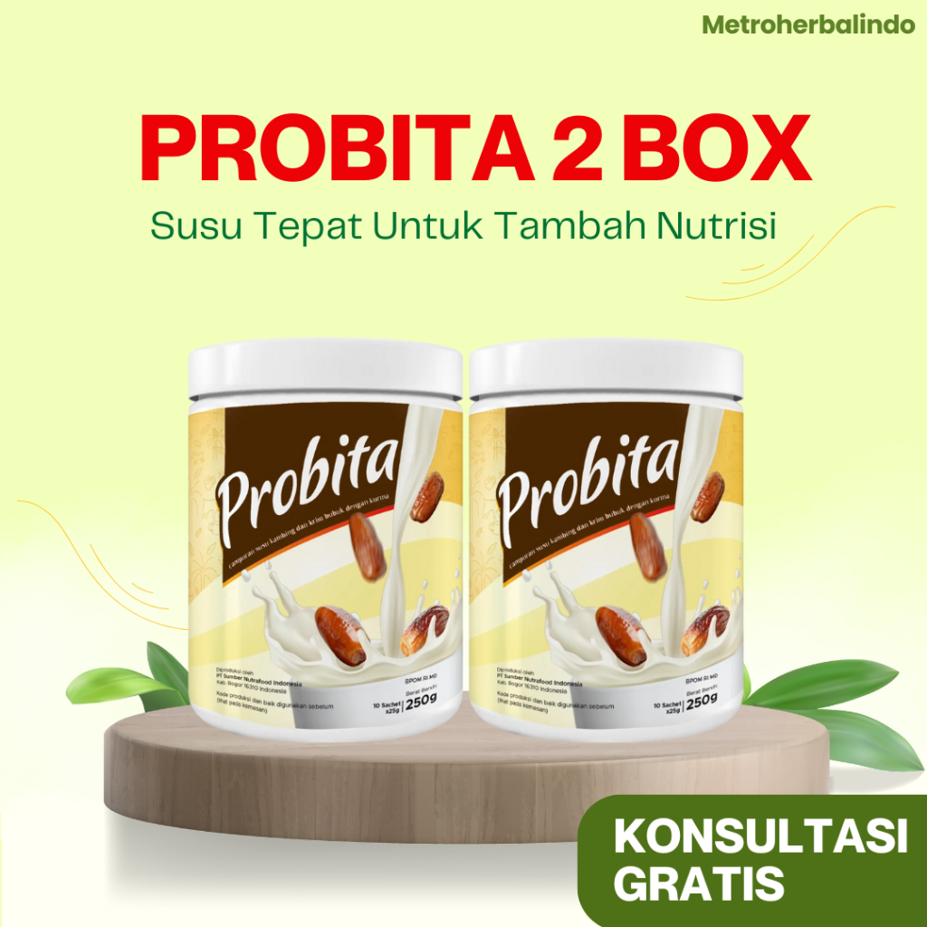 

PROBITA 2 BOX - Susu Kurma Peninggi Badan Untuk Remaja & Dewasa - 300gr