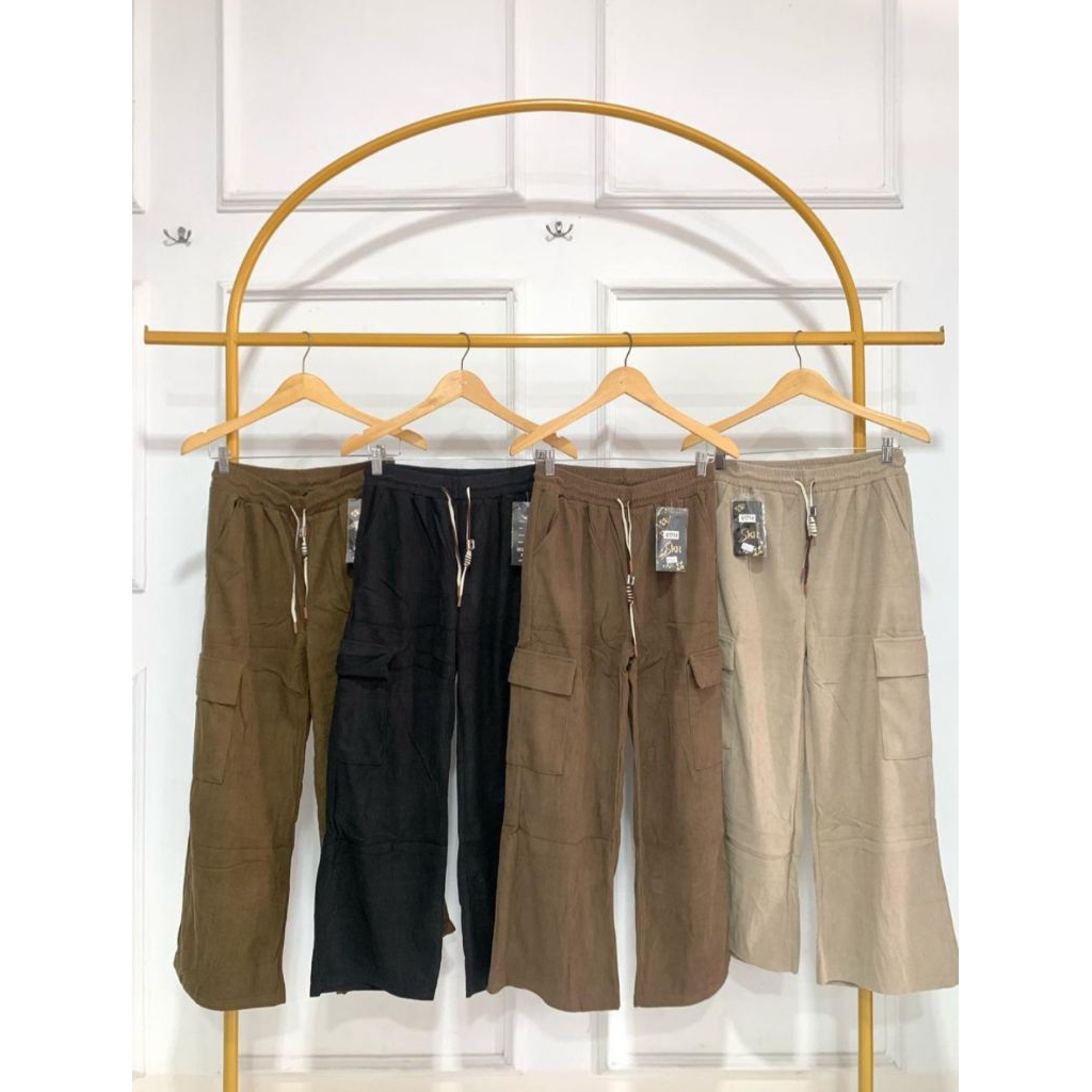 Celana Kulot Kargo Corduroy | SKR 8339