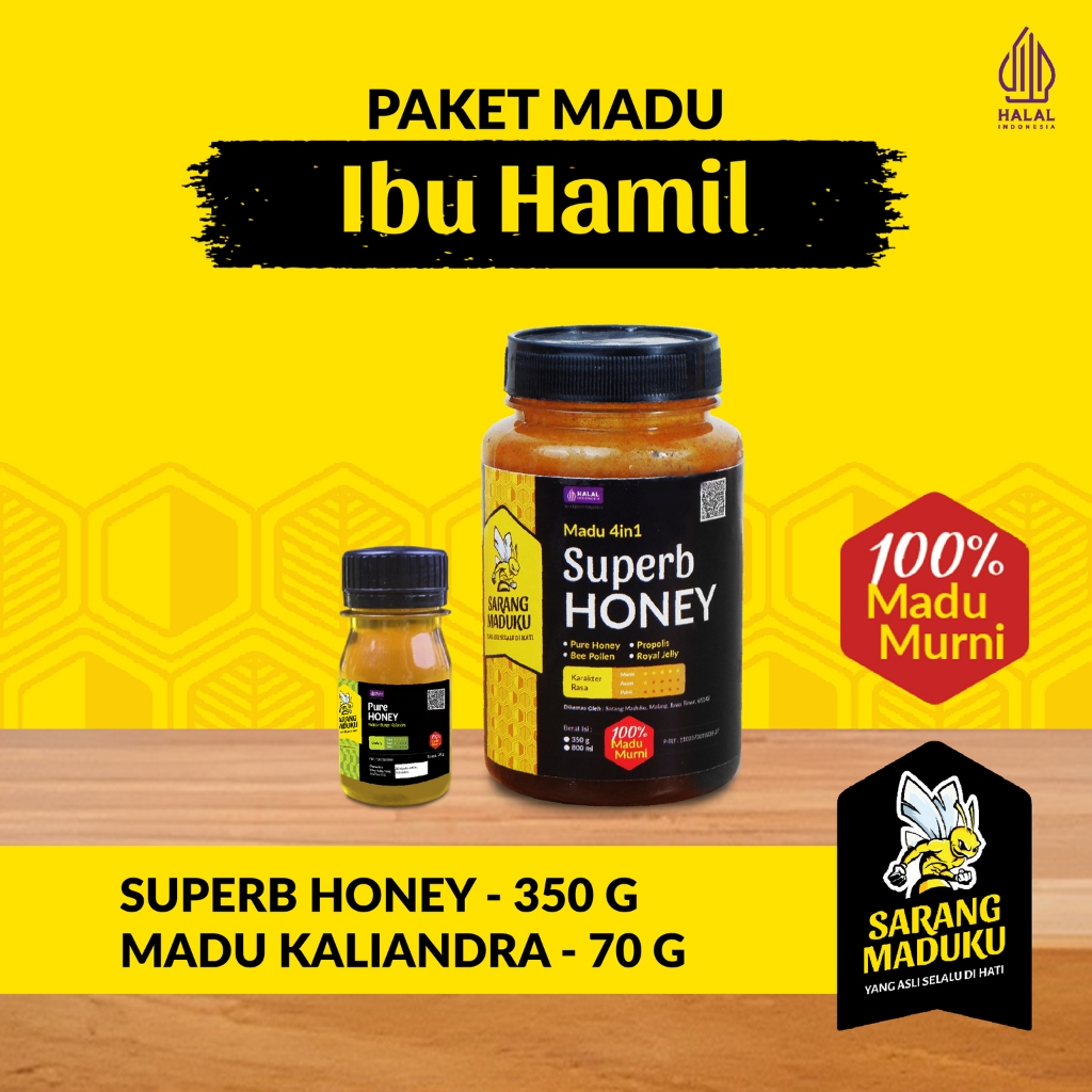 

Sarang Maduku Madu Superb 350Gr dan Madu Kaliandra 70Gr Madu Ibu Promil Hamil Menyusui Asli Murni Raw Honey
