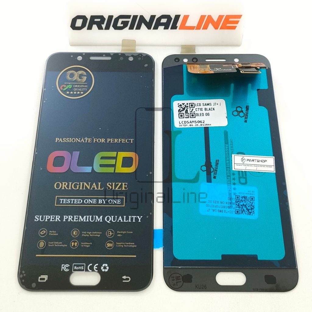 LCD + TS SAMSUNG j7+ / J7 PLUS / C710 OLED BIG GLASS