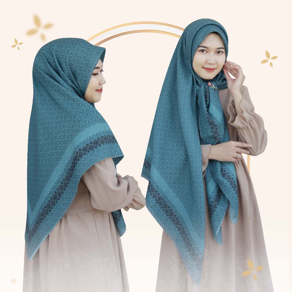 RK Hijab Jumbo Kerudung Segi Empat Motif Jilbab Syar'i Raqeema Series
