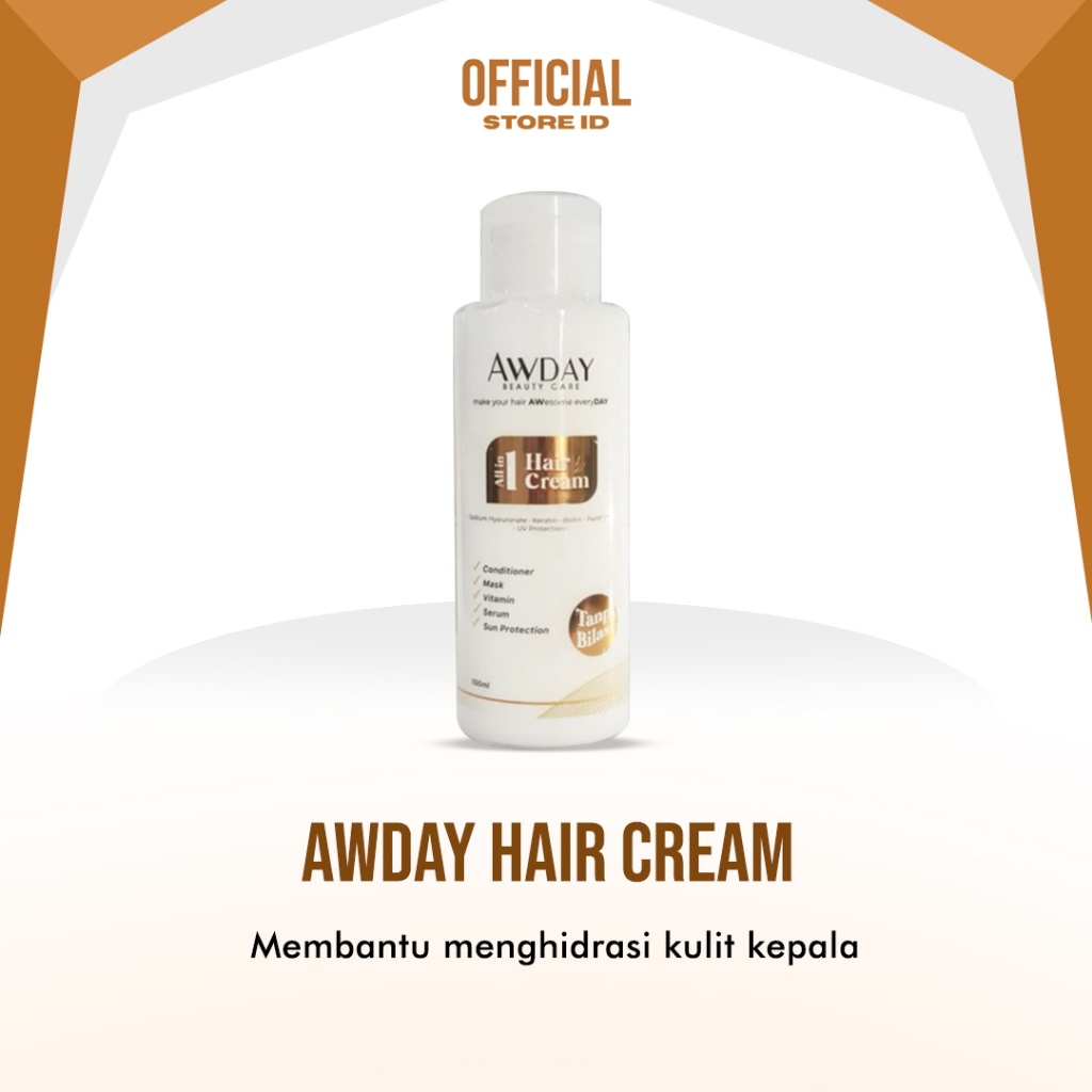 AWDAY - Haircream / Conditioner All In One Tanpa Bilas dan Shampo 100 ml ORIGINAL. 100%