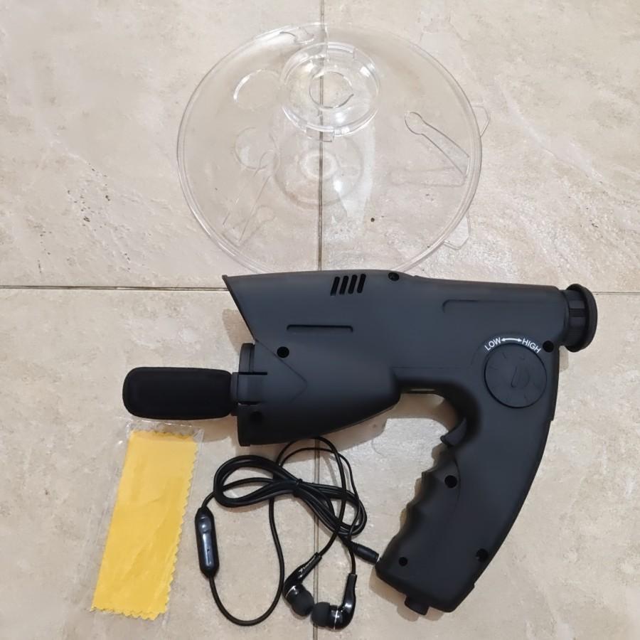 Spy Ear Listen Amplifier Gun Outdoor Listening + Parabolic + Record + Monocular - Pendengar Jarak ja
