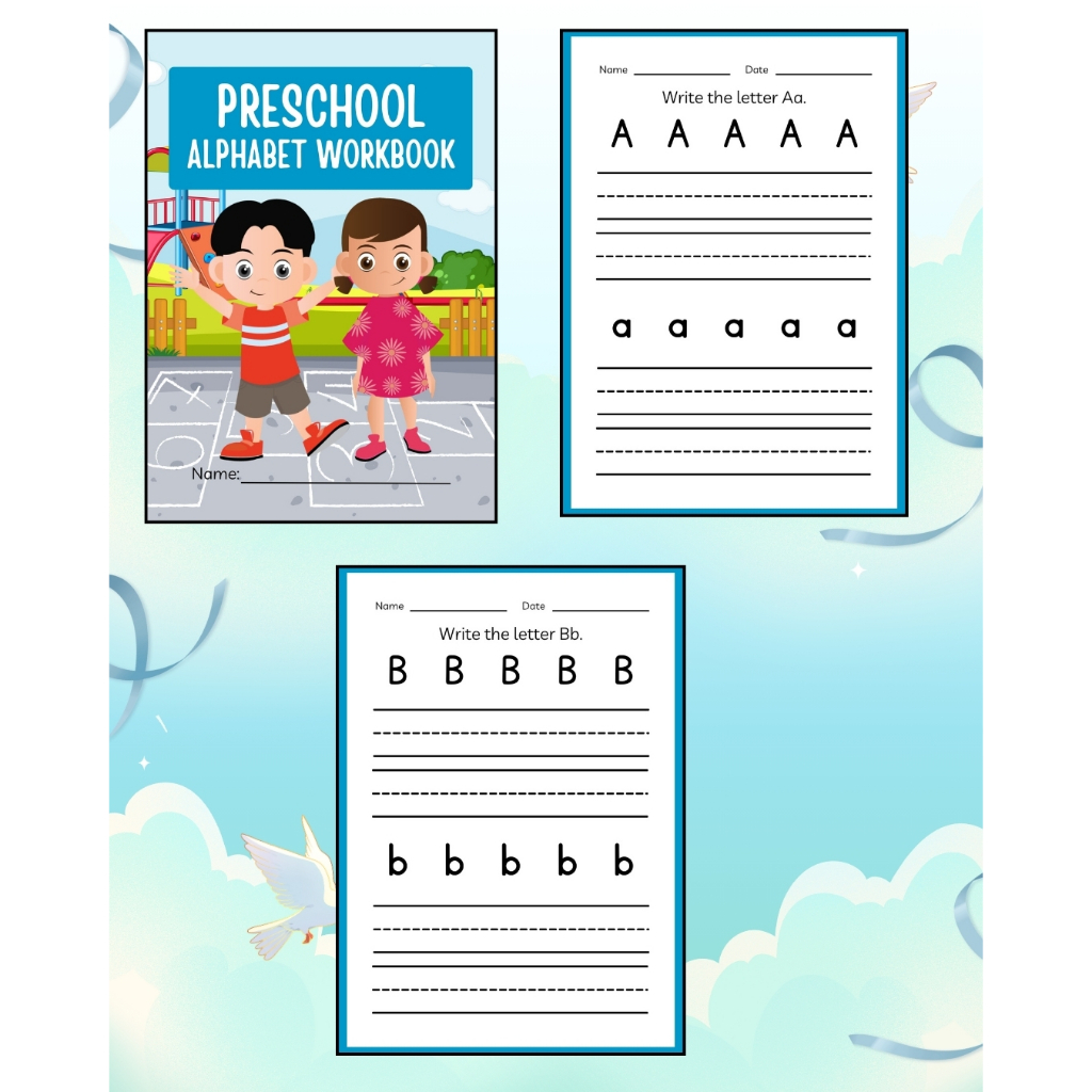 

LEMBAR KERJA - WHORKSHEET - AKTIVITAS BELAJAR - MENGENAL - HURUF - ALPHABET ANAK PAUD - TK