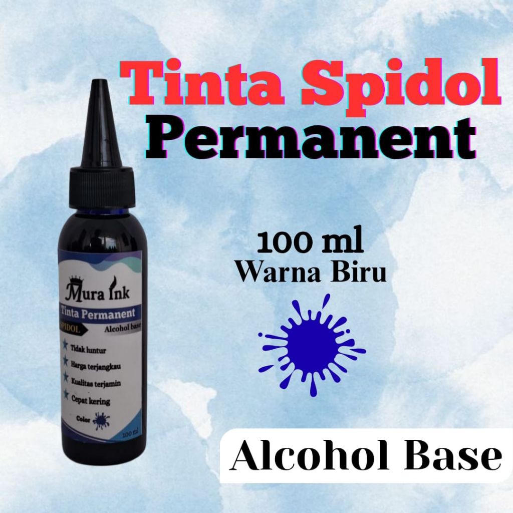 

Tinta spidol permanent biru 100 ml alkohol mura ink