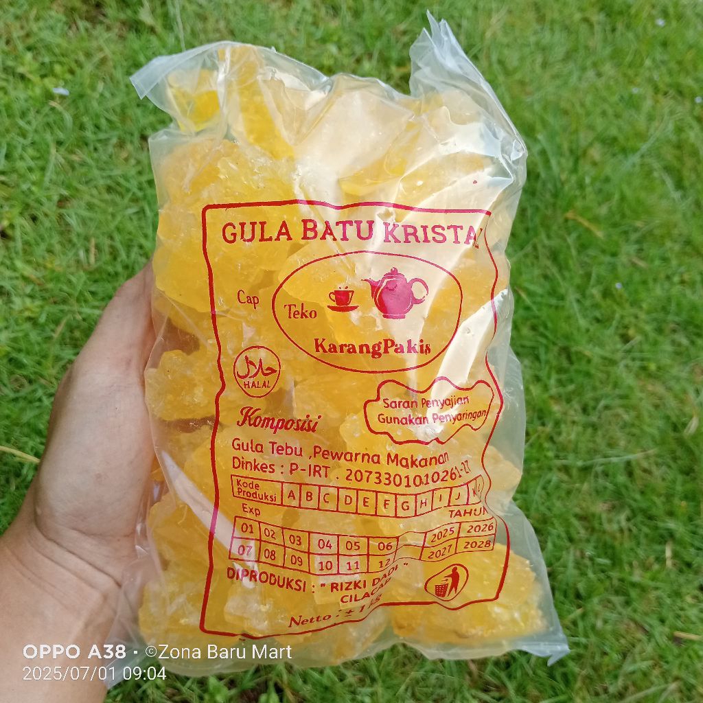 

gula batu kristal cap teko(potongan besar 1 kg)