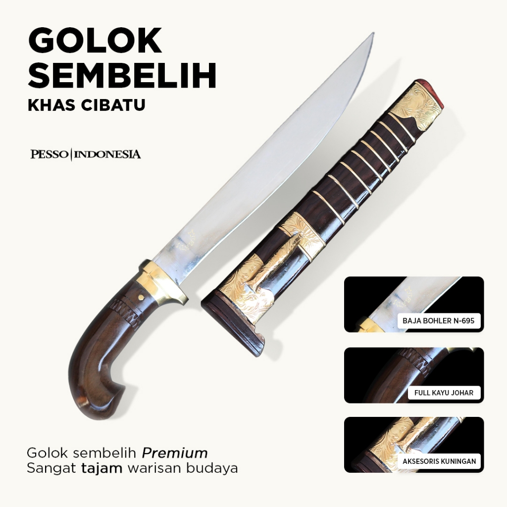 golok kebun baja selap / golok sembelih super tajam / golok sembelih khas cibatu / weststeel