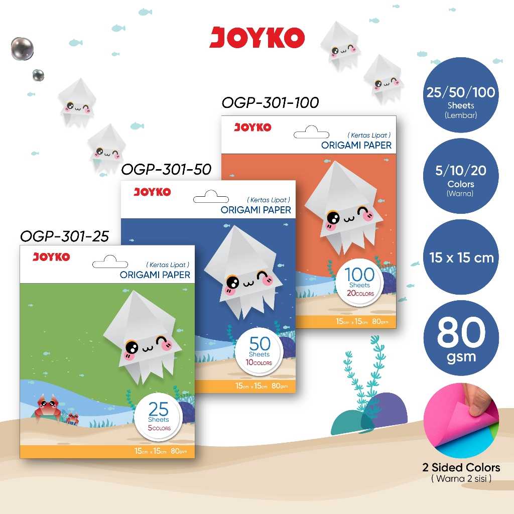 

JOYKO Origami Paper Kertas Lipat Seni OGP-301 15 x 15 cm