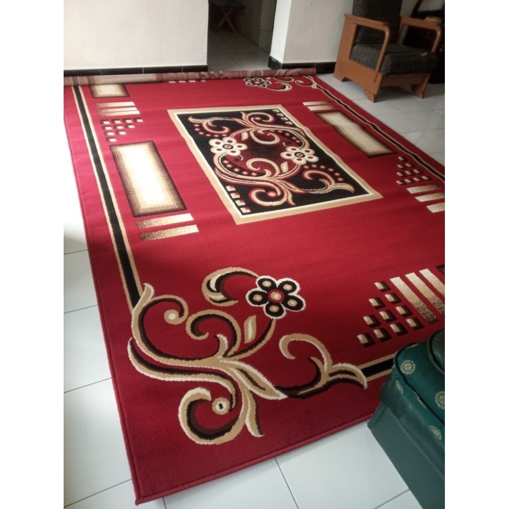 AZZAMKARPETKarpetLantaiJumbo210×310MerahModerno