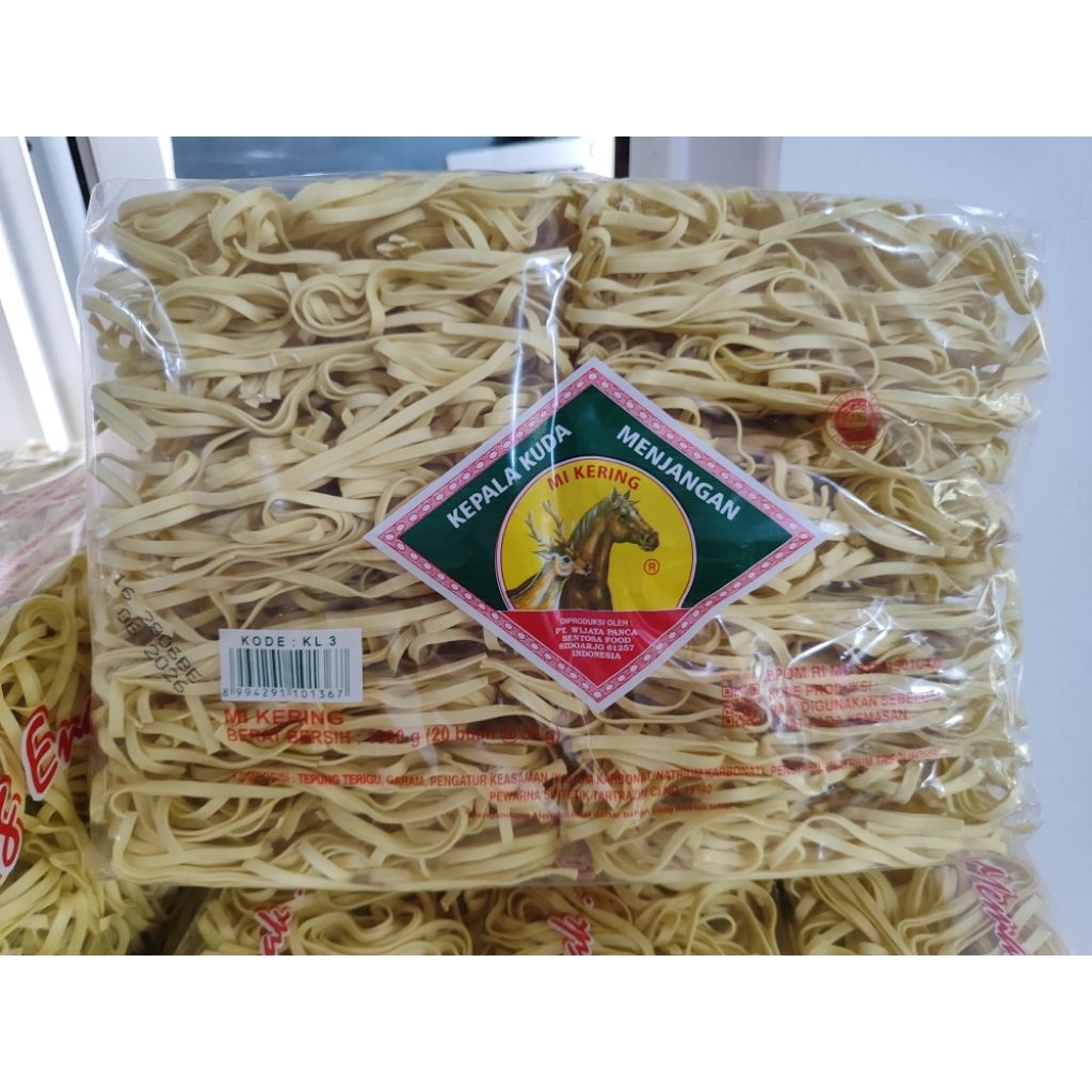 

Mie Kuda Menjangan Kiloan lebar/pipih 1 kg 20 pc