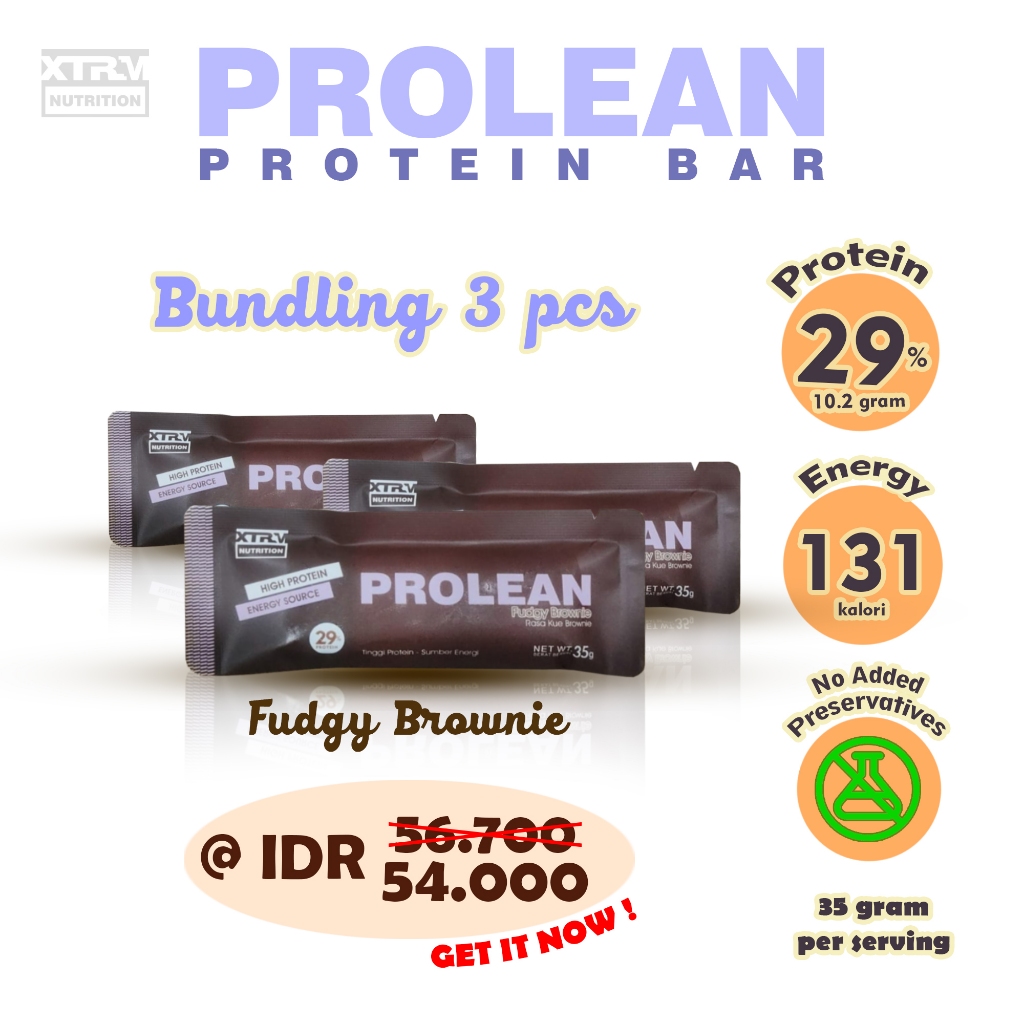 

Prolean protein bar - Fudgy Brownie 3pcs