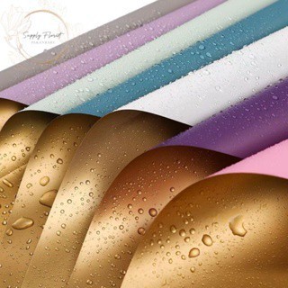 

AESTHETICFLORIST - (20 LEMBAR) FLOWER WRAP KERTAS BUNGA 2 SIDE GOLD CELLOPHANE