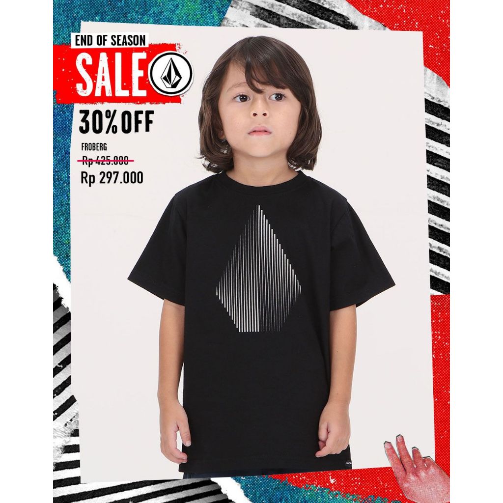 RAYSURF VOLCOM SALE T-SHIRT ANAK 570100155 ORIGINAL