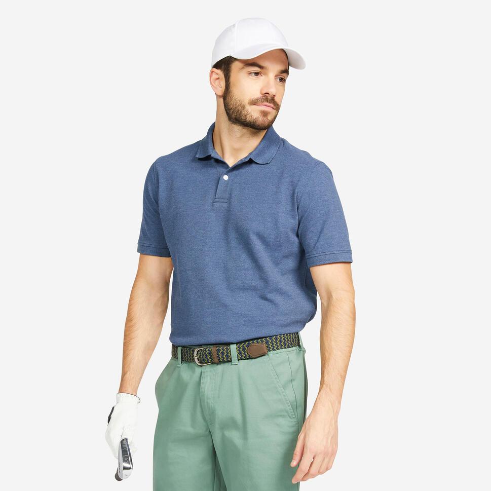 Decathlon INESIS Kaus polo golf lengan pendek pria MW500 Biru - 8733618