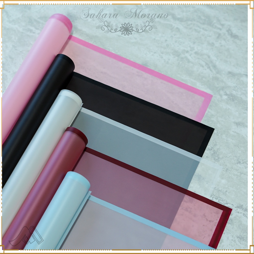

[5 PCS] Flower Wrapping Motif List Color Cellophane Waterproof Kertas Buket Bunga Cellophane paper bouqet