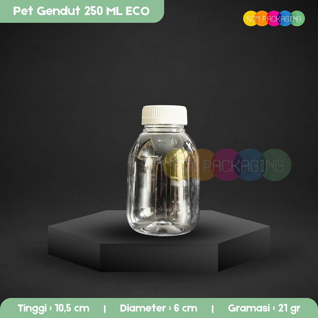 BOTOL GENDUT 250ML ECO BOTOL KOPI TUKU EKONOMIS BOTOL JUS SUSU MINUMAN FOOD GRADE