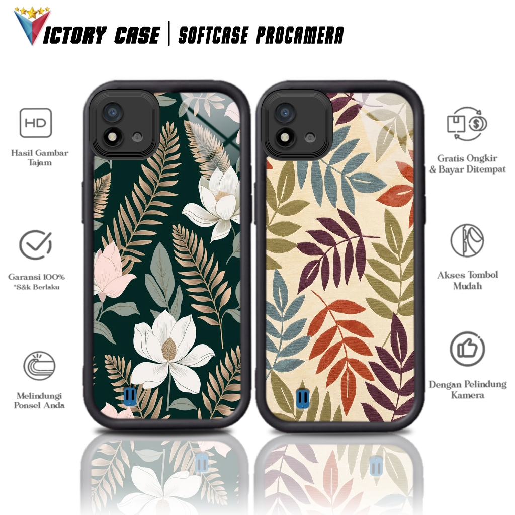 Case Premium Compatible For REALME C11 2021 C20 Motif [ DAUN ] Casing Softcase Glossy Anti Jamur