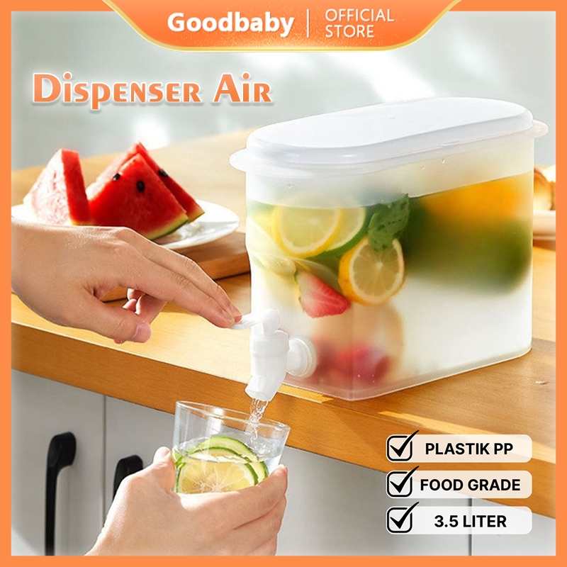 Goodbaby - Dispenser Air Minum Jus Plastik 3.5L Tempat Air Minum Bucket Mini Juice Kulkas Portable