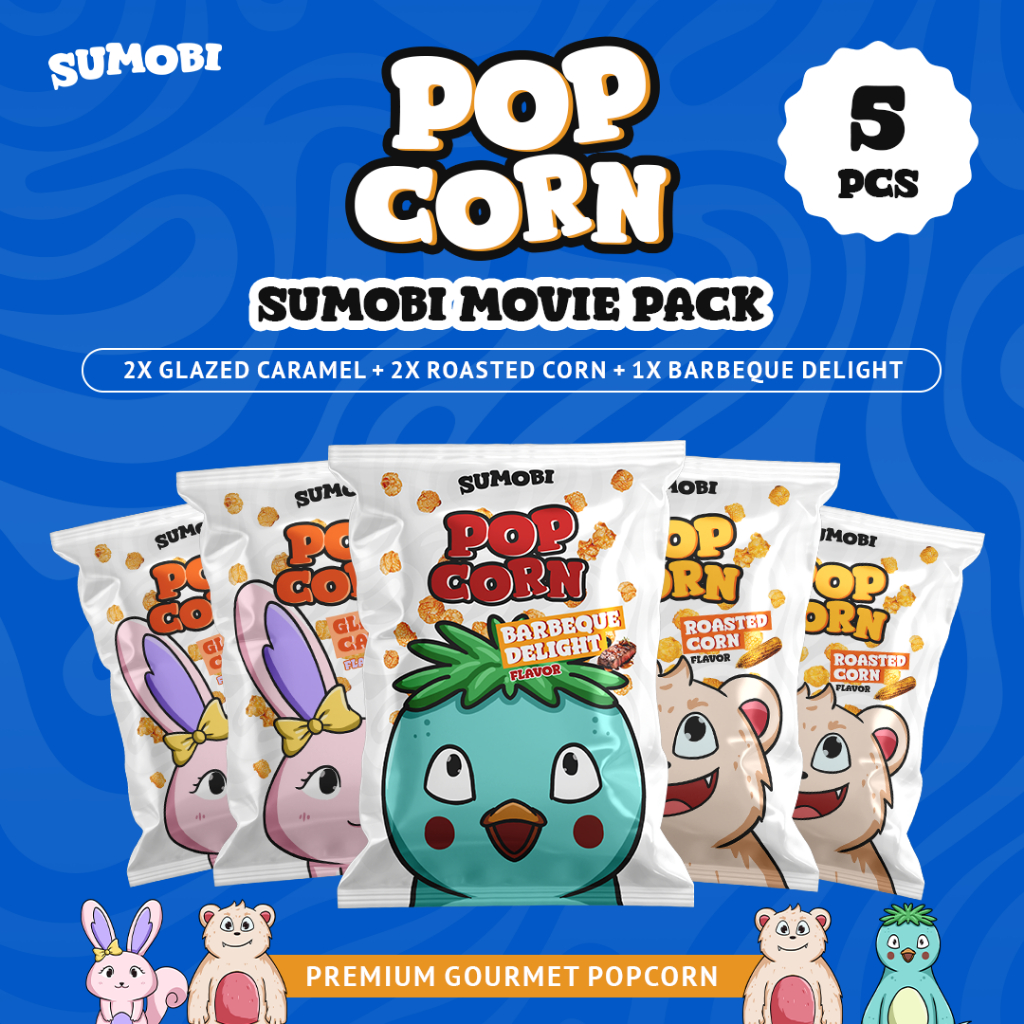 

Sumobi Popcorn Movie Night Bundle 5 pcs - Caramel, Corn, BBQ Komplit