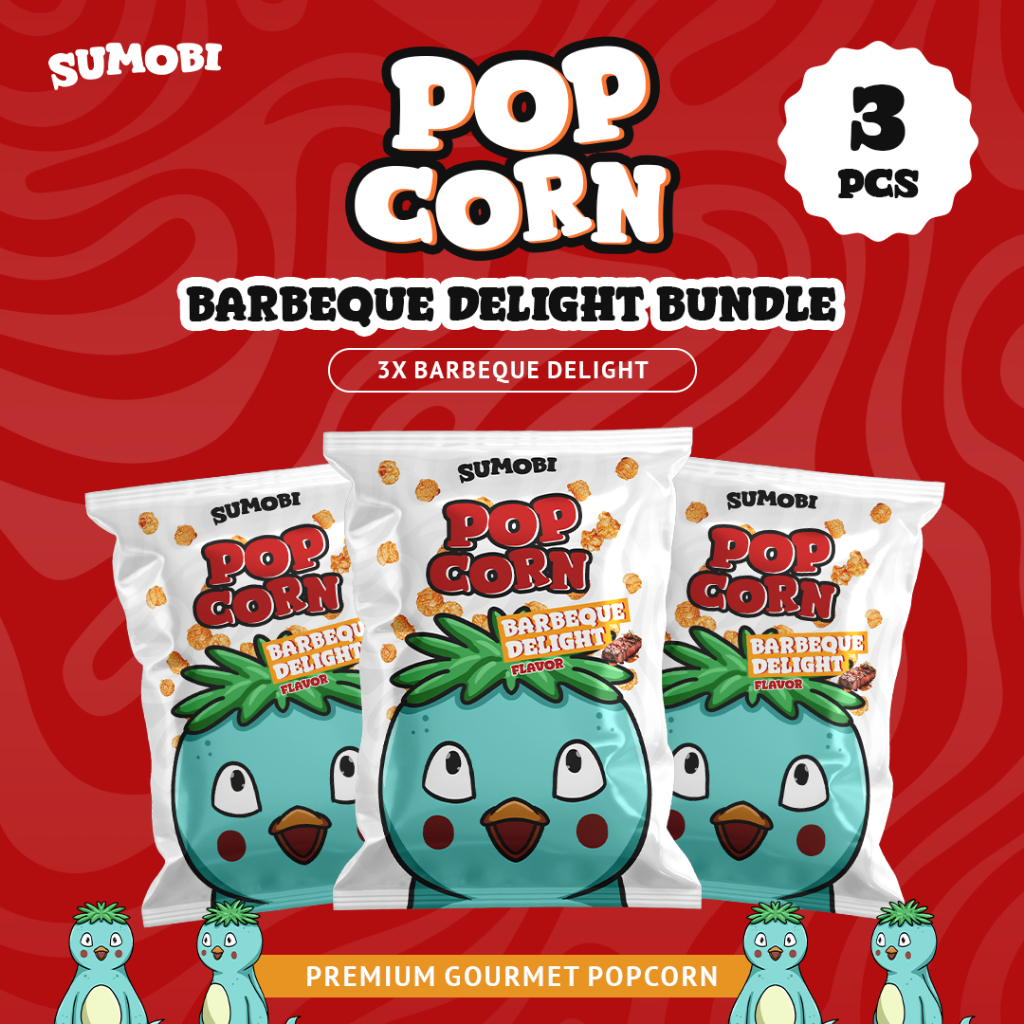 

Sumobi Popcorn Barbeque 3 pcs - BBQ Delight Snack Gurih Premium