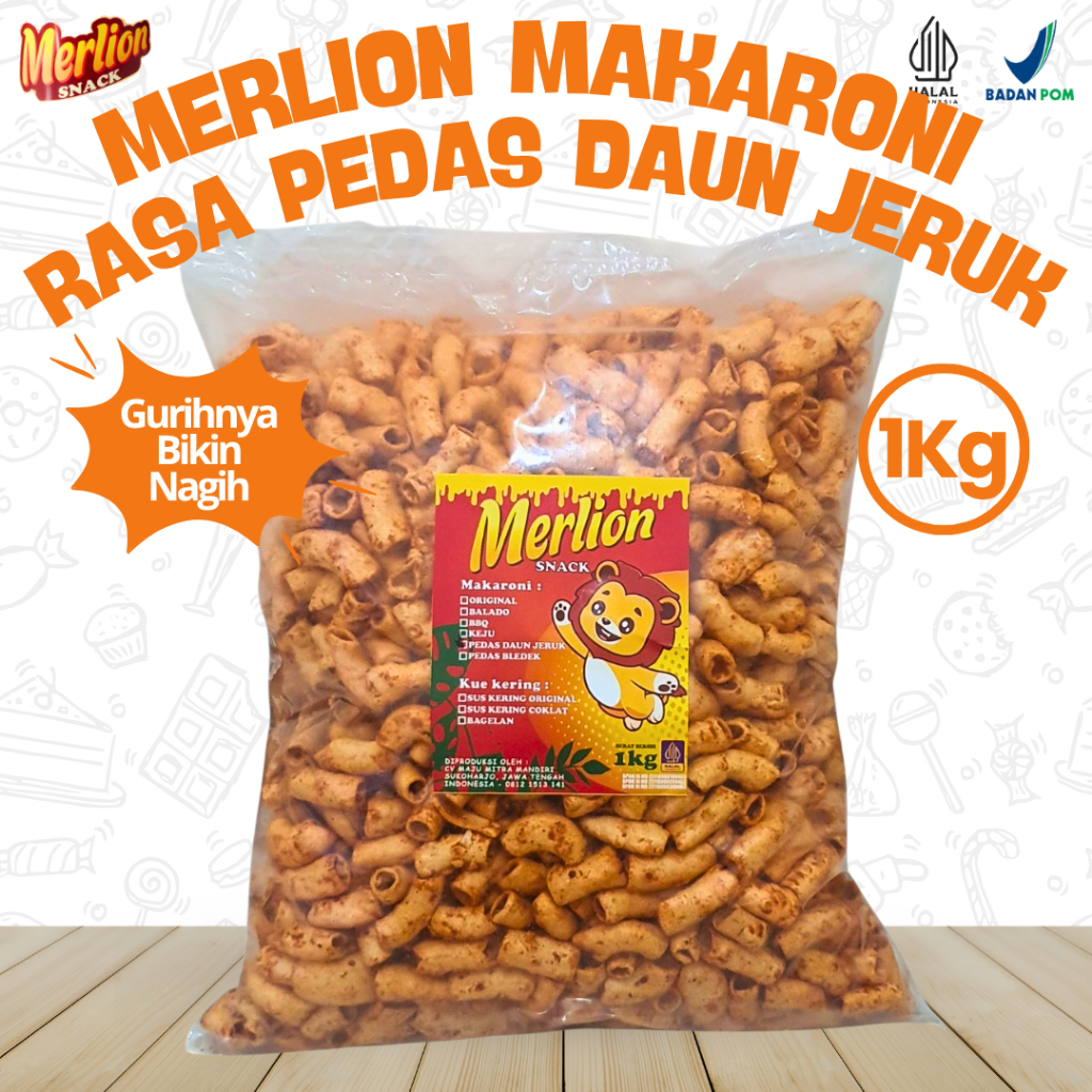 

MAKARONI 1 KG 1 BALL RASA PEDAS DAUN JERUK GURIH RENYAH COCOK UNTUK RAME RAME KRIUK