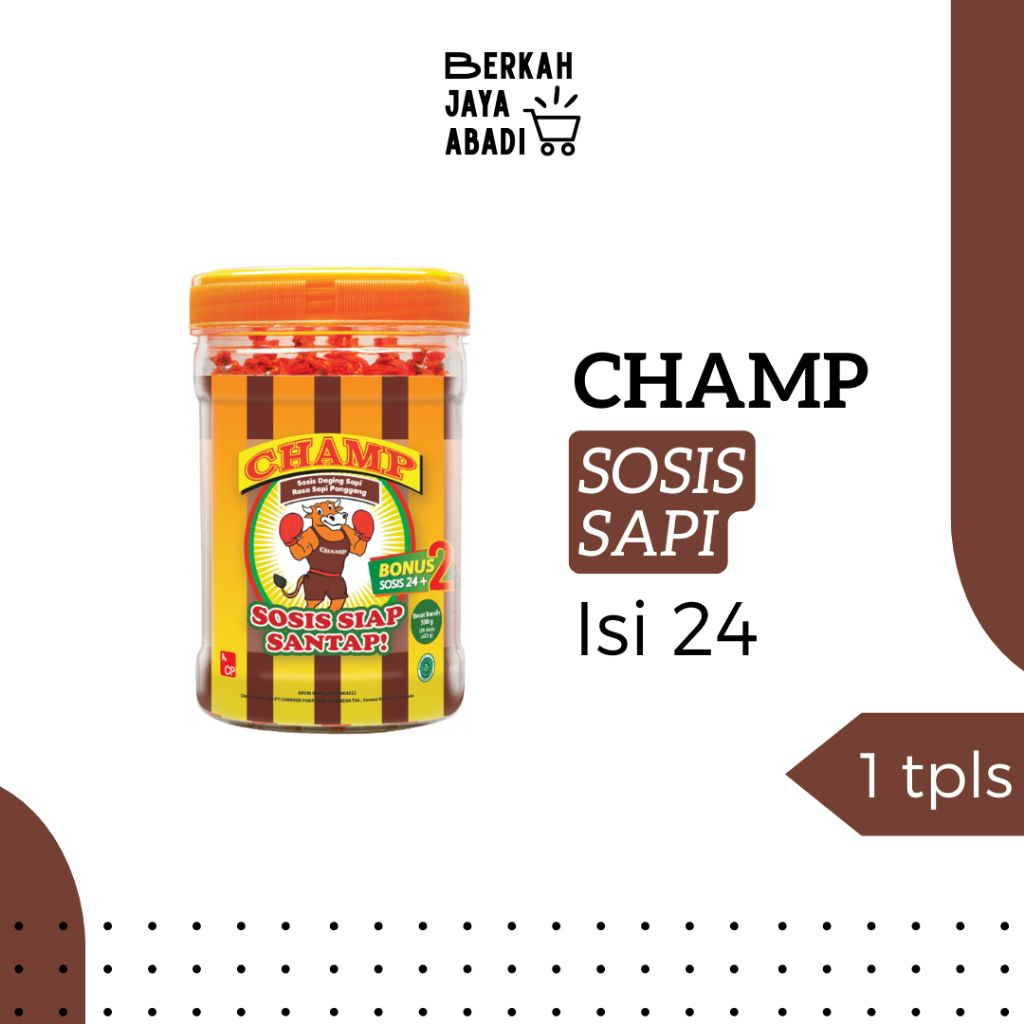 

Champ Sosis Sapi Toples Isi 24 | Sosis Murah | Grosir