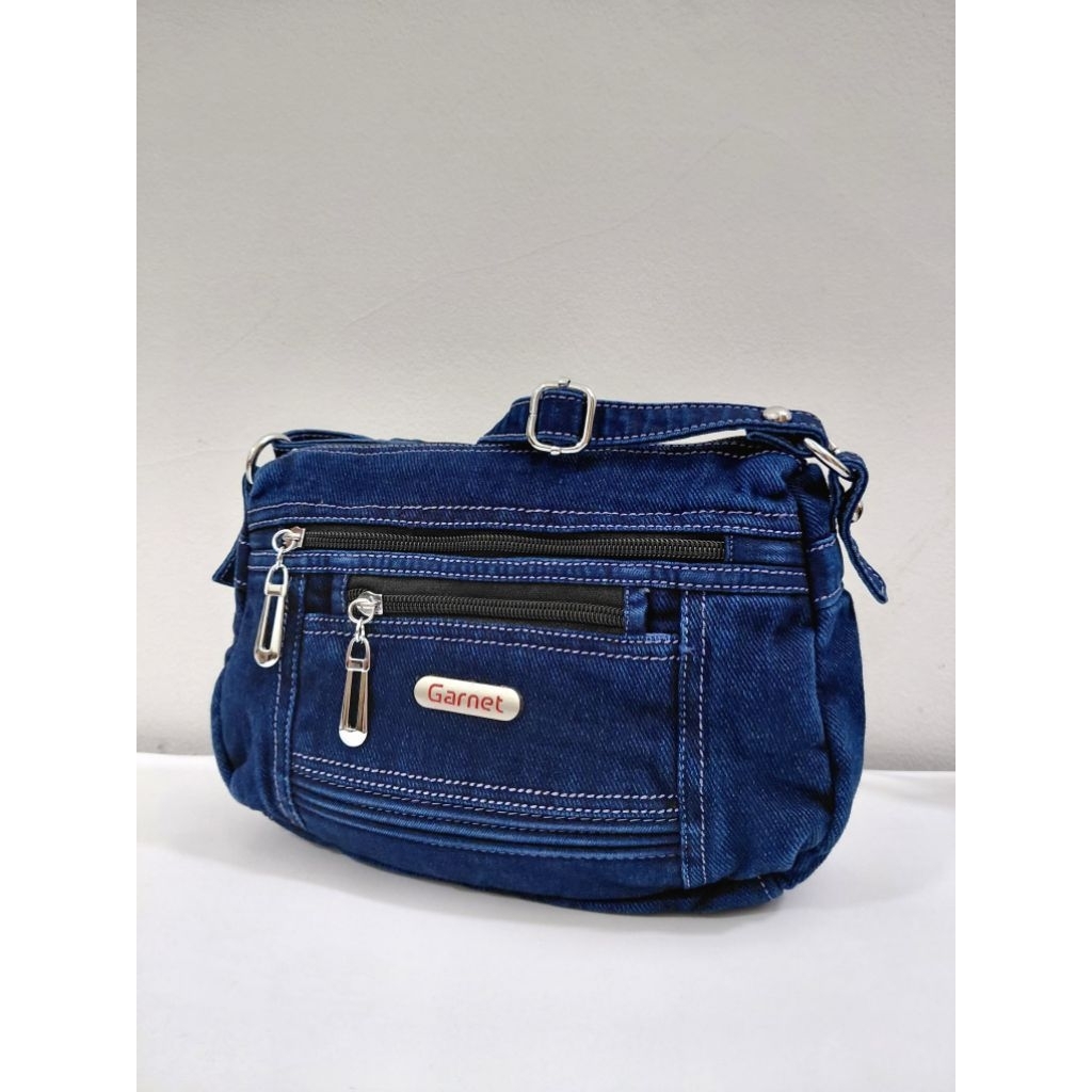 Tas selempang wanita bahan jeans denim