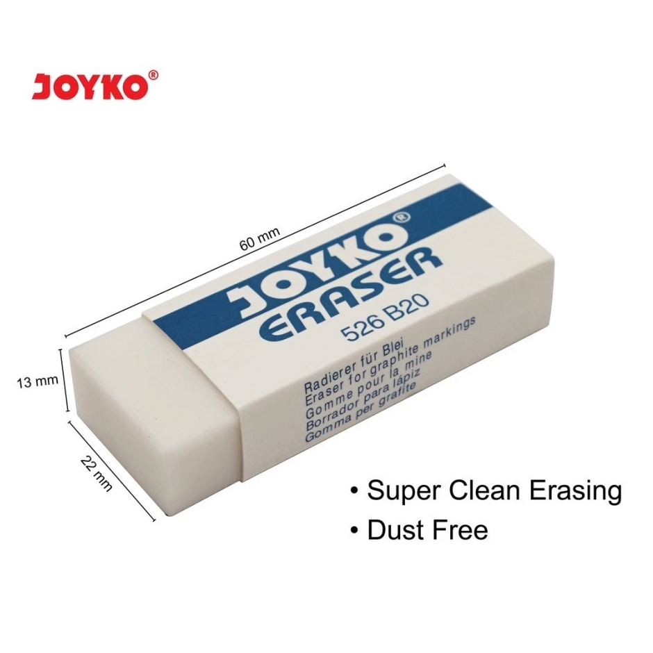 

Eraser / Penghapus Joyko Putih Besar 526 B20 (1 Pcs)
