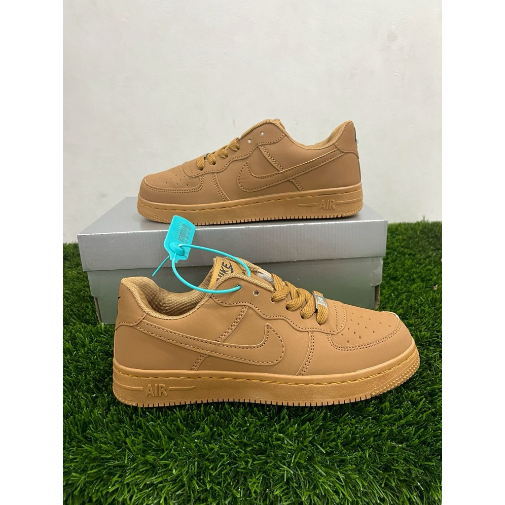 SEPATU SNEAKERS AF1 FULL BROWN PRIA & WANITA