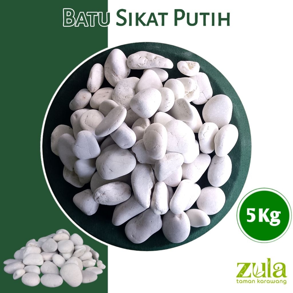 Batu Hias Putih, Batu Sikat Putih, Batu Koral Putih No. 02
