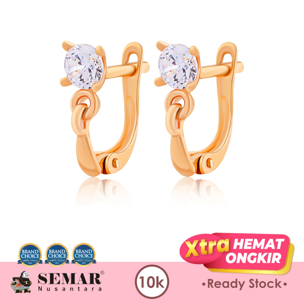 Anting Emas Jepit Elysia Gold 10K Semar Nusantara